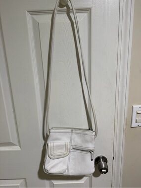 Tignanello White Crossbody Shoulder Bag - Minimalist Women's Bag